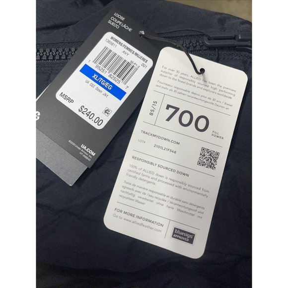 Womens Under Armour Jacket XL ColdGear Infrared 700 Fill Duck Down Thermo - Picture 7 of 8